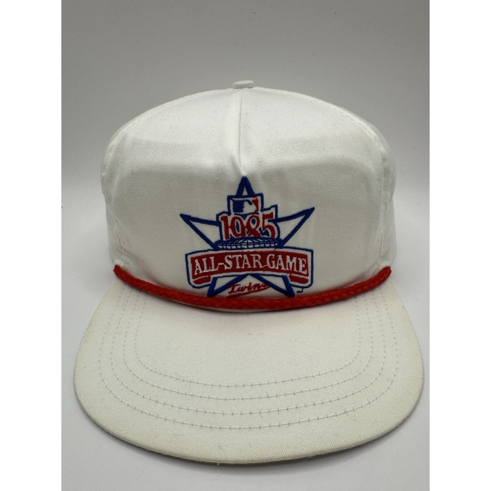 VTG 1985 MLB All Star Game Twins Hat USA Made Par Cap Snapback White